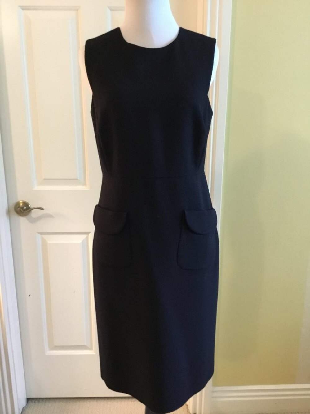 Tory Burch Black Sleeveless Sheath Dress Size 6 Classic Tailored